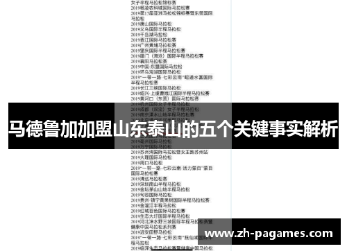 马德鲁加加盟山东泰山的五个关键事实解析